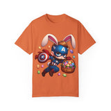 Easter Bunny Captain T-Shirt - Fun Unisex Garment-Dyed Tee