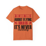 Funny Flying Solo T-Shirt for Travelers & Aviation Lovers