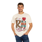 RN Nurse Graphic T-Shirt - Cute Leopard Print Design for Healthcare Workers