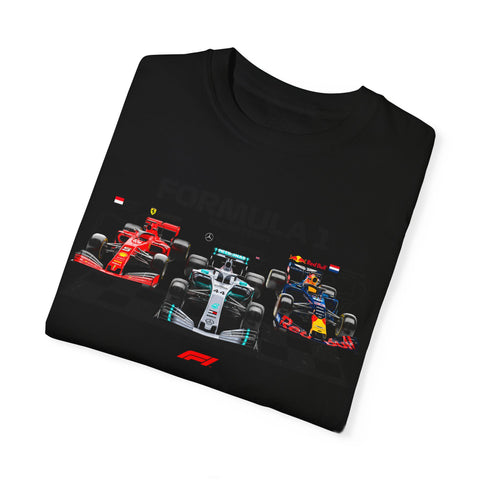 Formula 1 Racing Unisex Garment-Dyed T-shirt - Perfect for Fans and Race Day