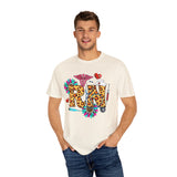 Trendy RN Graphic T-Shirt for Nurses - Garment-Dyed Unisex Tee