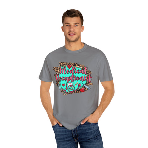 Medical Receptionist Unisex Garment-Dyed T-Shirt – Fun and Stylish Apparel for Healthcare Professionals