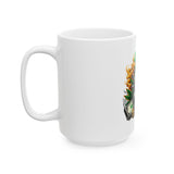 Skull & Cannabis Ceramic Mug | 11oz & 15oz | Perfect for Smokers & Alternative Lifestyle