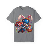 Easter Bunny Captain T-Shirt - Fun Unisex Garment-Dyed Tee