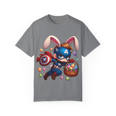 Easter Bunny Captain T-Shirt - Fun Unisex Garment-Dyed Tee