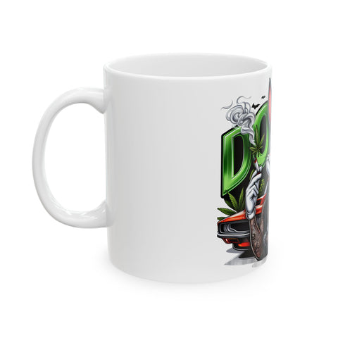 Dope Bunny Ceramic Mug - Cool Tattoo Design - Perfect for Coffee Lovers
