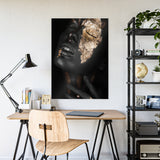 Glossy Art Poster - Elegant Black and Gold Wall Decor