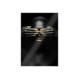 Elegant Gloss Poster - Black & Gold Art for Modern Decor