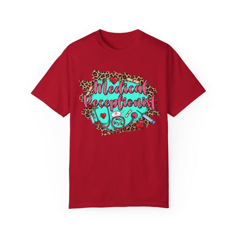 Medical Receptionist Unisex Garment-Dyed T-Shirt – Fun and Stylish Apparel for Healthcare Professionals