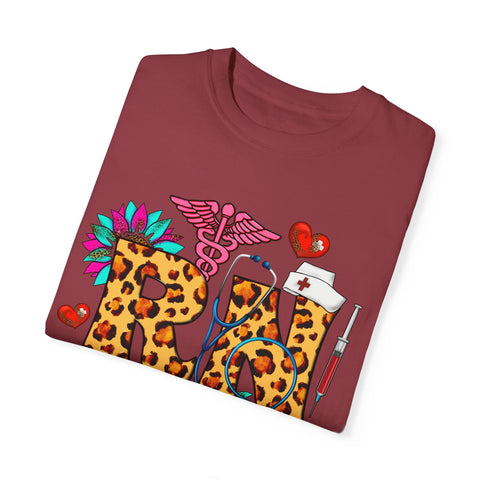 Trendy RN Graphic T-Shirt for Nurses - Garment-Dyed Unisex Tee