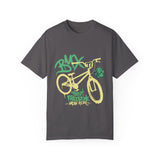 Urban BMX Rider Garment-Dyed T-Shirt | Casual Streetwear for Cycling Enthusiasts