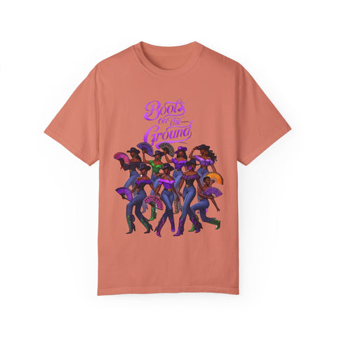 Empowering Women T-Shirt - Boots on the Ground Design - Unisex Garment-Dyed Tee