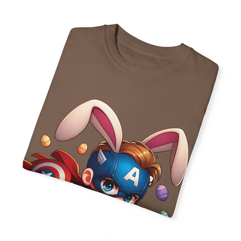 Easter Bunny Captain T-Shirt - Fun Unisex Garment-Dyed Tee