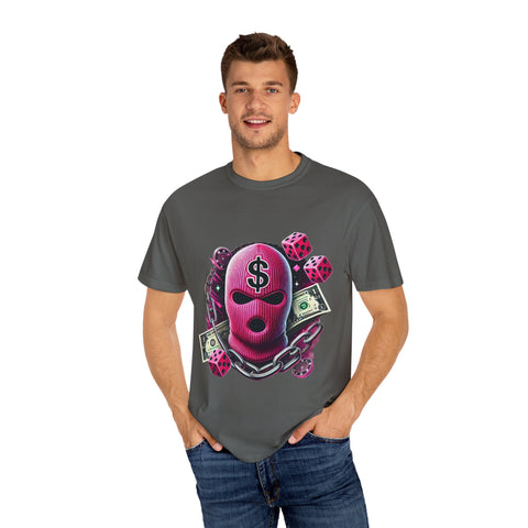 Unisex Garment-Dyed Graphic T-Shirt - Cash Rules Design