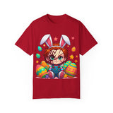 Cute Chucky Easter T-Shirt - Unisex Garment-Dyed Tee for Horror Fans