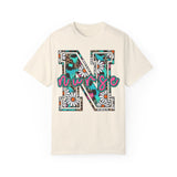 Nurse Floral Monogram T-Shirt - Unisex Garment-Dyed Style
