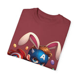 Easter Bunny Captain T-Shirt - Fun Unisex Garment-Dyed Tee