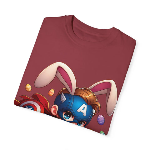 Easter Bunny Captain T-Shirt - Fun Unisex Garment-Dyed Tee