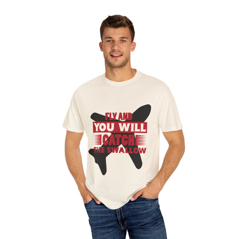 Catch the Swallow T-Shirt - Unisex Garment-Dyed Tee for Adventurers