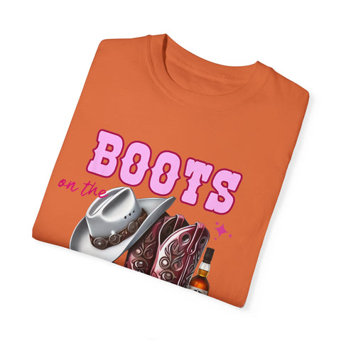 Unisex Garment-Dyed T-shirt - "Boots on the Ground" Country Vibe Tee