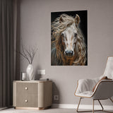 Majestic White Horse Gloss Poster - Inspirational Wall Art for Animal Lovers