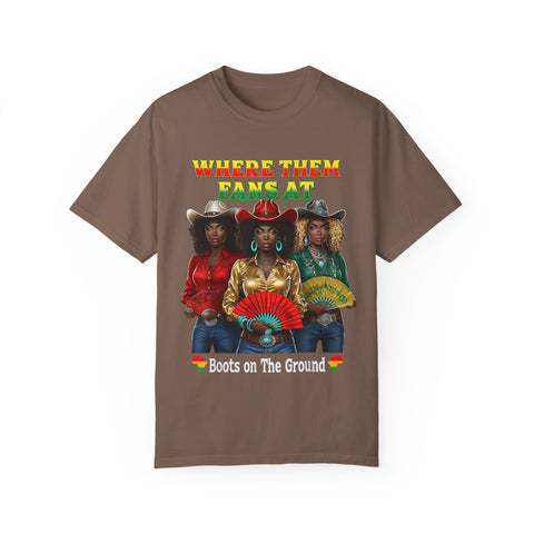 Where Them Fangs At Unisex Garment-Dyed T-shirt - Bold Graphic Tee for Women
