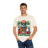Good Vibes Panda T-Shirt - Unisex Garment-Dyed Tee for Chill Days
