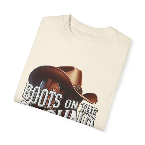 Unisex Garment-Dyed T-Shirt - 'Boots on the Ground' Country Lifestyle Tee