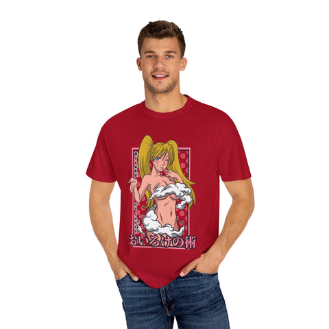 Anime-Inspired Unisex Garment-Dyed T-Shirt - Playful Manga Design