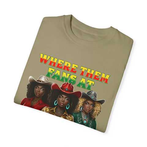 Where Them Fangs At Unisex Garment-Dyed T-shirt - Bold Graphic Tee for Women