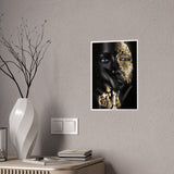 Elegant Gloss Art Poster - Black and Gold Face Design