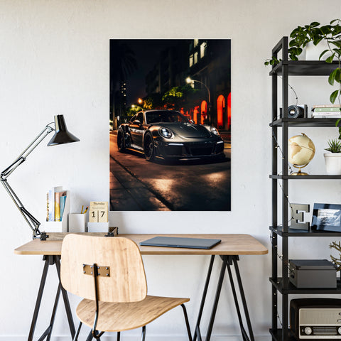 Luxury Car Gloss Poster - Night City Vibe Wall Art
