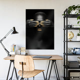 Elegant Gloss Poster - Black & Gold Art for Modern Decor
