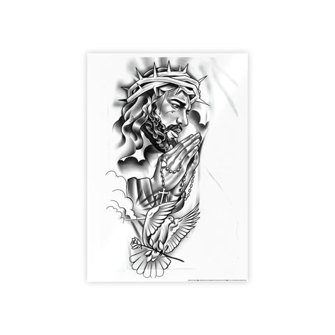 Inspirational Jesus Gloss Poster - Christian Wall Art for Home Decor