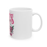 Boho Floral Ceramic Mug - Perfect Gift for Coffee Lovers and Bohemian Decor