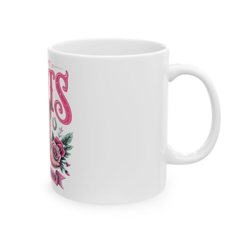 Boho Floral Ceramic Mug - Perfect Gift for Coffee Lovers and Bohemian Decor