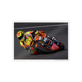 Vibrant Motorcycle Art Print - Gloss Poster for Racing Fans