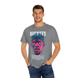 Unisex Garment-Dyed T-Shirt - Retro Sports Graphic "BUCKETS"