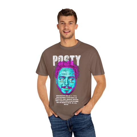 Posty Unisex Garment-Dyed T-shirt | Vibrant Vintage Style Tee for Music Lovers