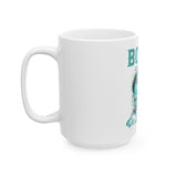 Funny Ceramic Coffee Mug - "Boo!" Halloween Ghost Design - 11oz & 15oz Options