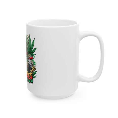 Good Vibes Ceramic Mug - 11oz & 15oz, Perfect for Relaxation and Gifting