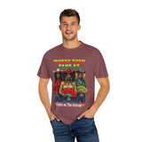Where Them Fangs At Unisex Garment-Dyed T-shirt - Bold Graphic Tee for Women