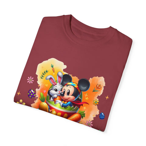Chilling With My Peeps Unisex Garment-Dyed T-shirt | Fun Easter Graphic Tee