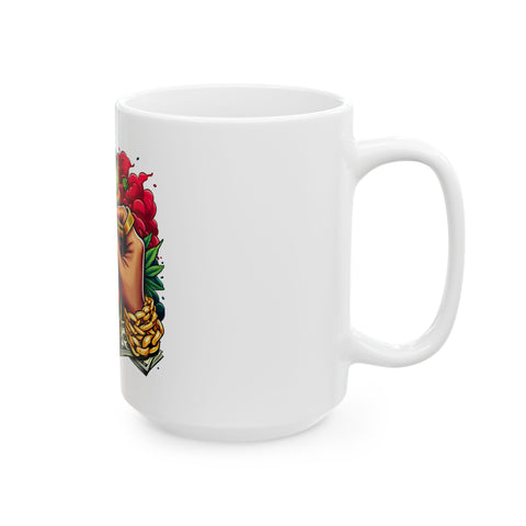 Rolling Hands Cannabis Ceramic Mug - 11oz & 15oz