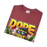 Unisex Garment-Dyed T-Shirt - Cool Cartoon ‘DOPE’ Design