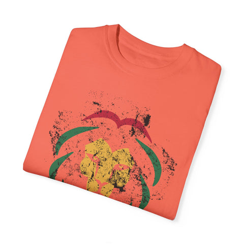 Reggae Lion Unisex Garment-Dyed T-Shirt - I Red I Blood I Love