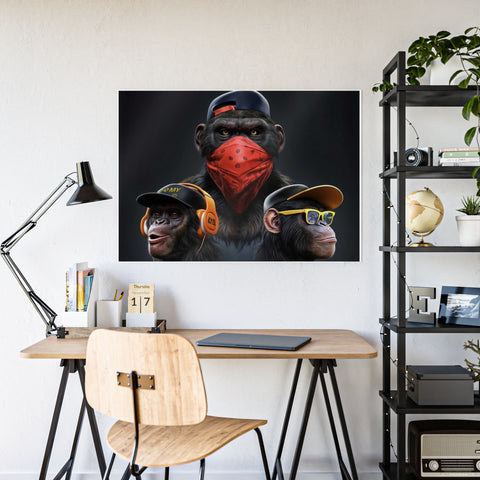 Cool Gorilla Art Print - Glossy Poster for Trendy Home Décor