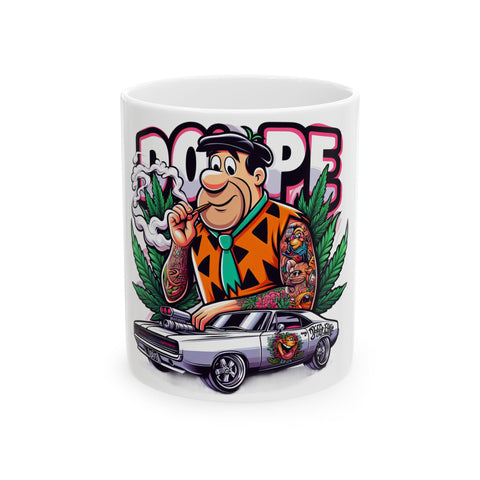 Dope Vibes Ceramic Mug – Fun Cartoon Design for Car and Tattoo Lovers, Perfect Gift!