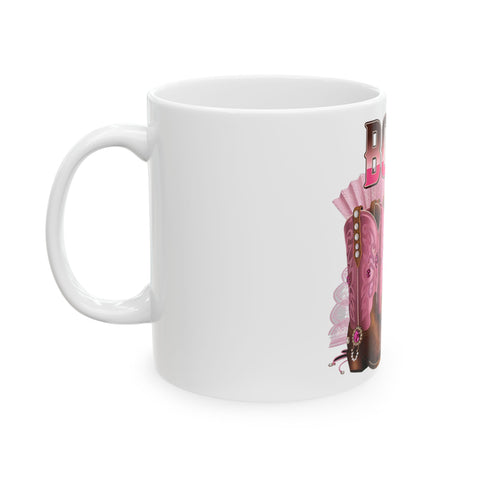 Cute Cowgirl Ceramic Mug - 11oz & 15oz - Perfect for Coffee Lovers!