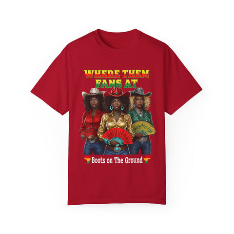 Where Them Fangs At Unisex Garment-Dyed T-shirt - Bold Graphic Tee for Women